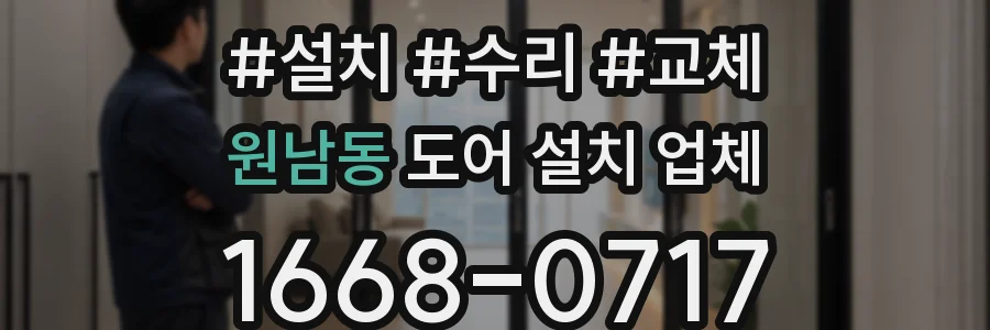 원남동 도어 설치 업체