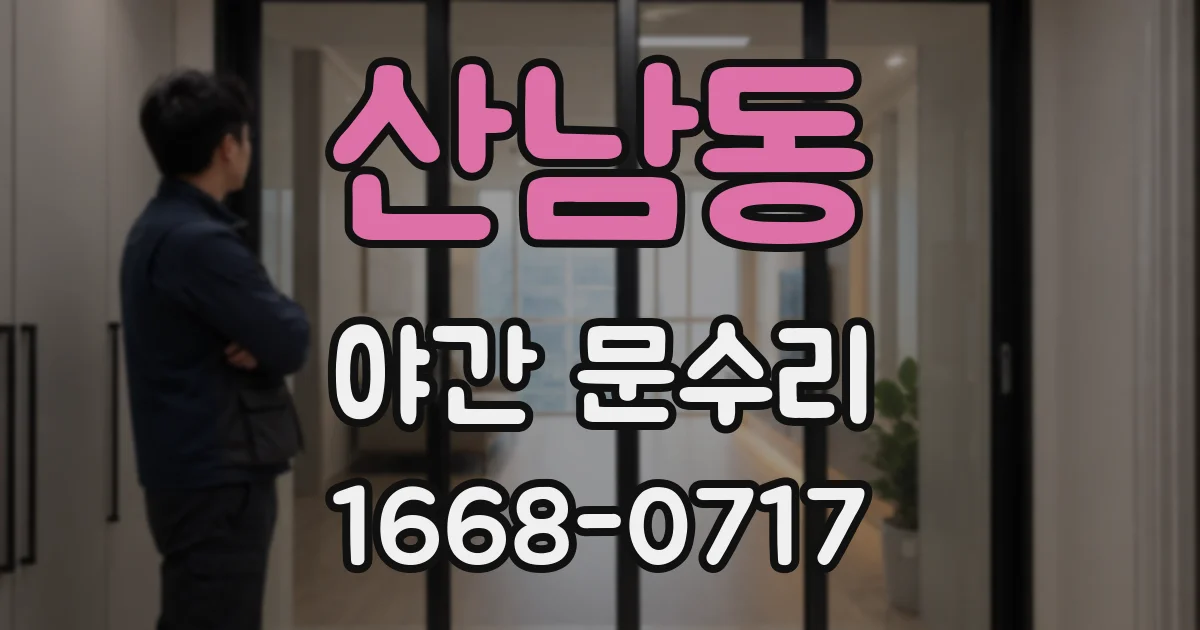 산남동 야간 문수리