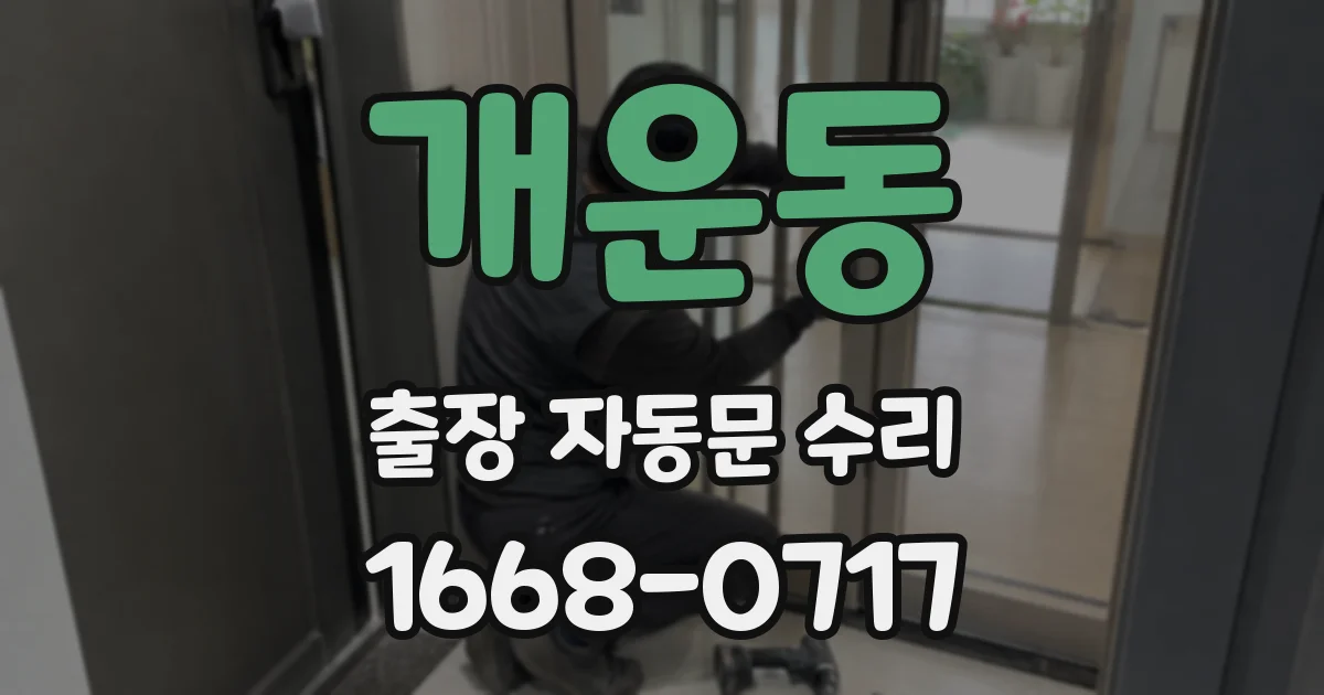 개운동 출장 자동문 수리