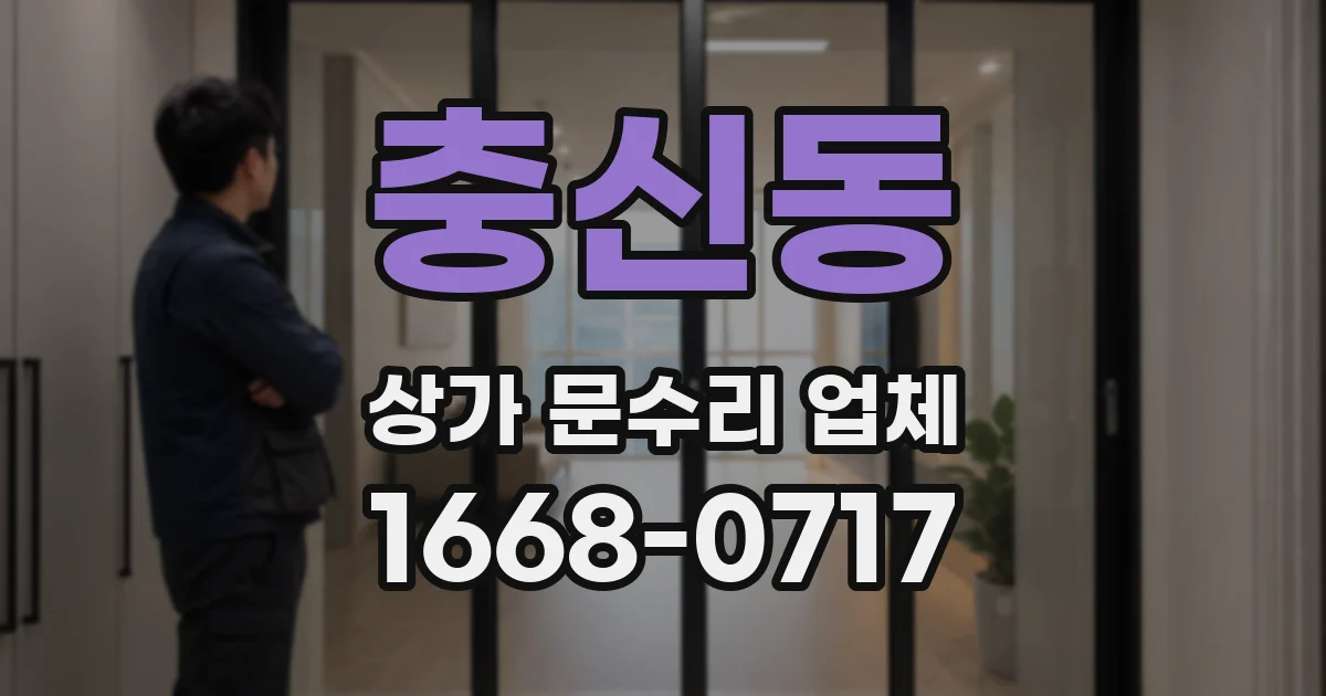 충신동 상가 문수리 업체
