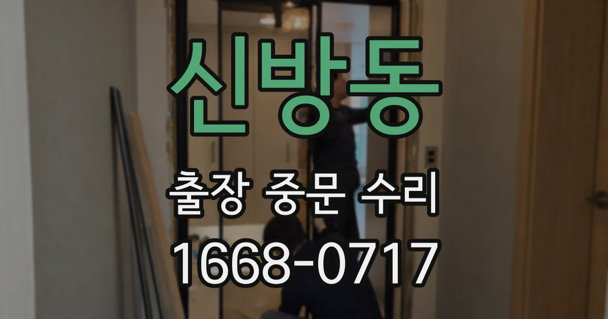 신방동 출장 중문 수리