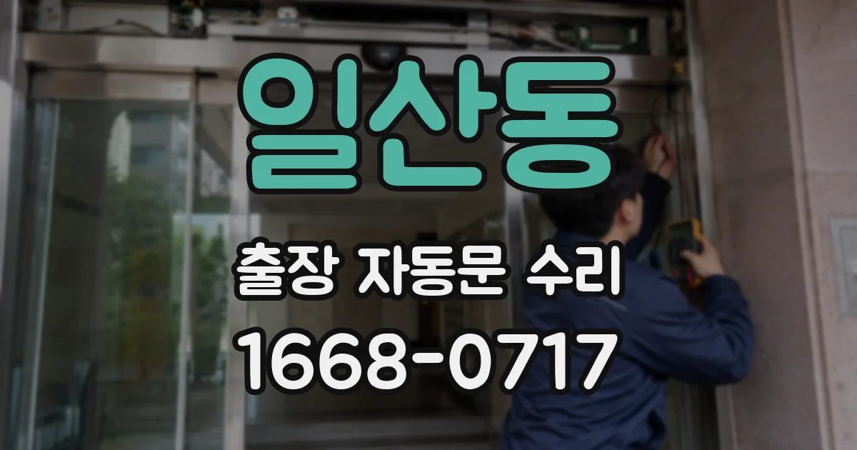 일산동 출장 자동문 수리