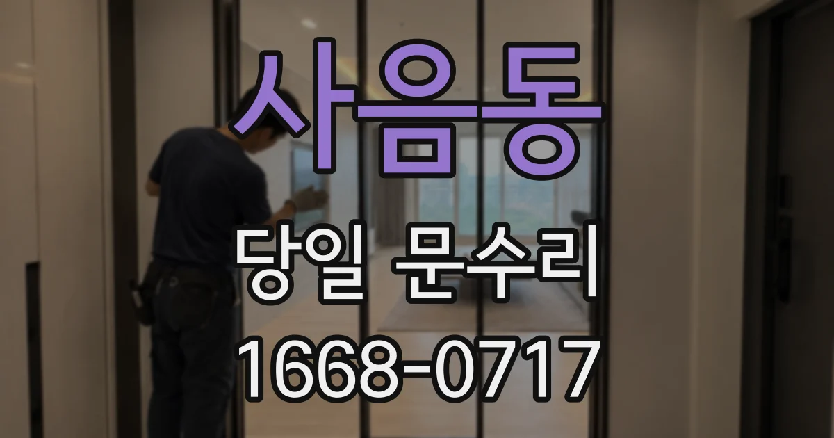 사음동 당일 문수리