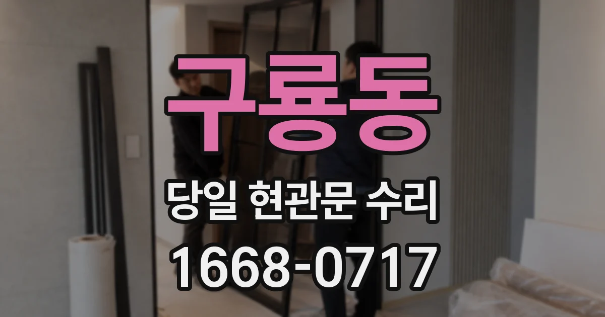 구룡동 당일 현관문 수리