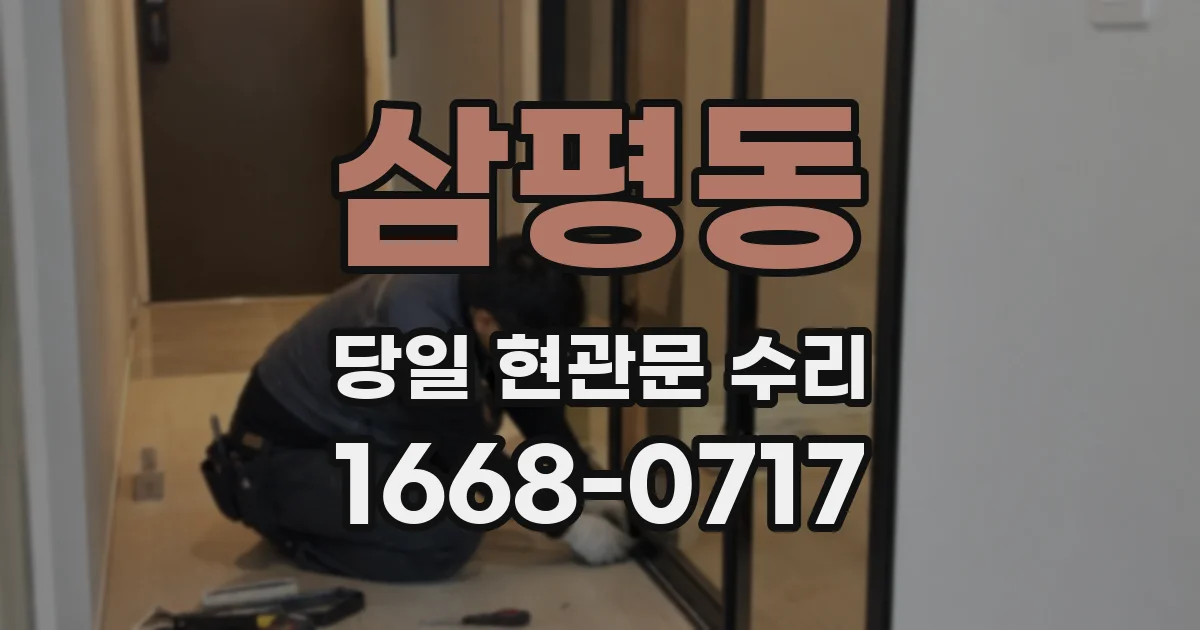 삼평동 당일 현관문 수리