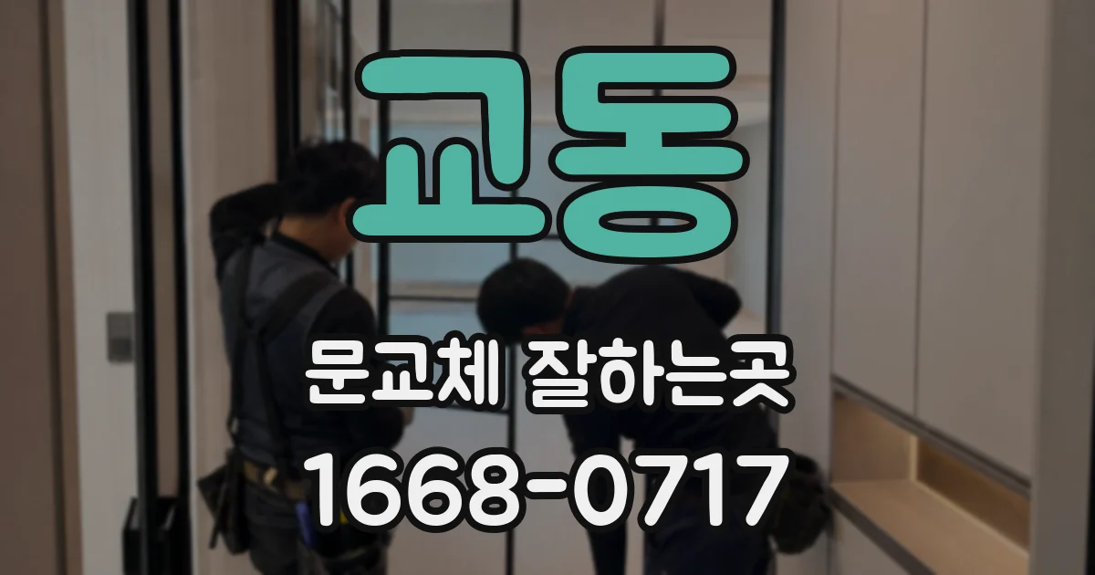 교동 문교체 잘하는곳