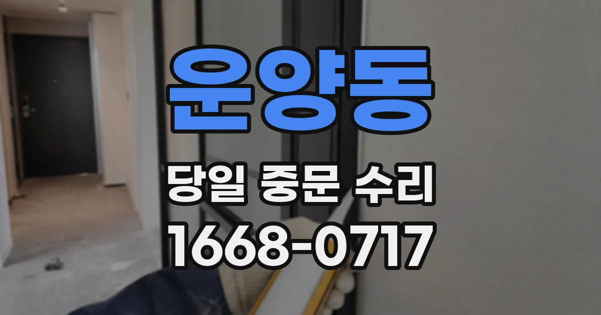 운양동 당일 중문 수리