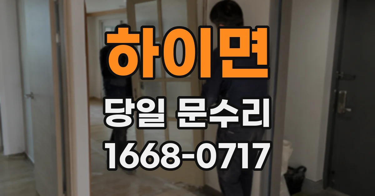 하이면 당일 문수리