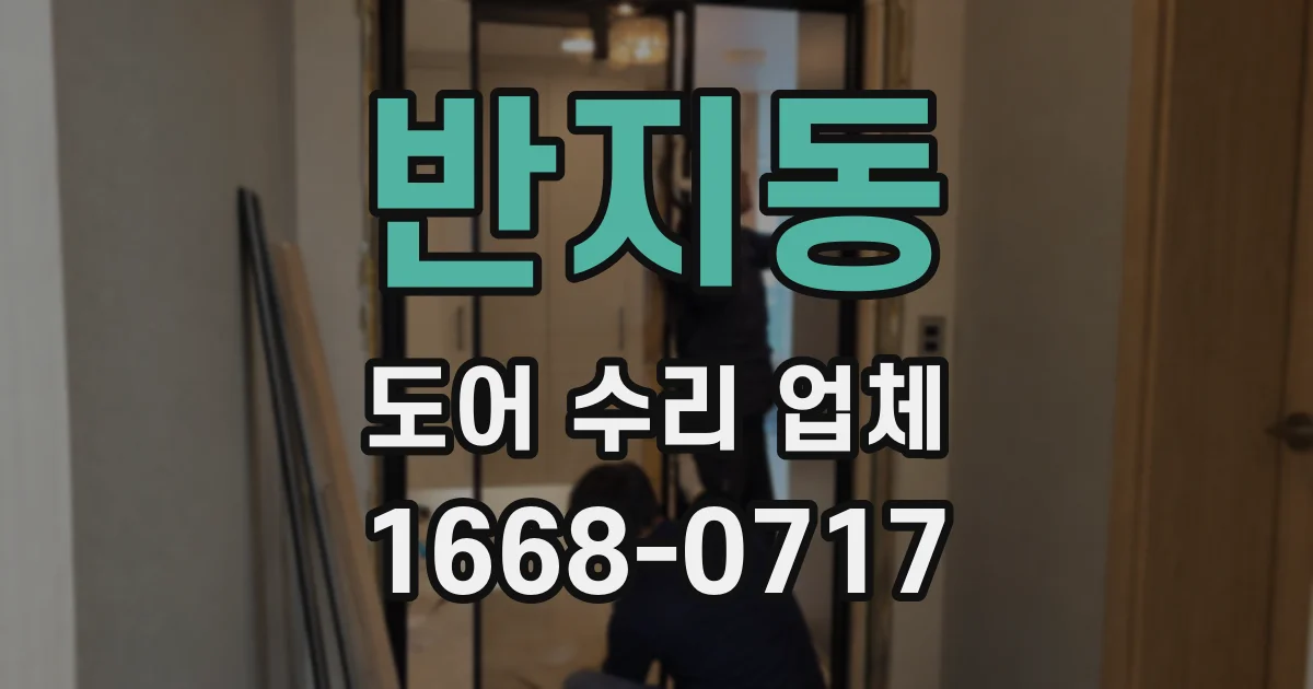 반지동 도어 수리 업체