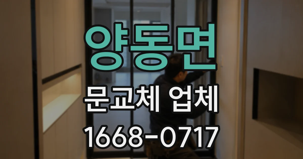 양동면 문교체 업체