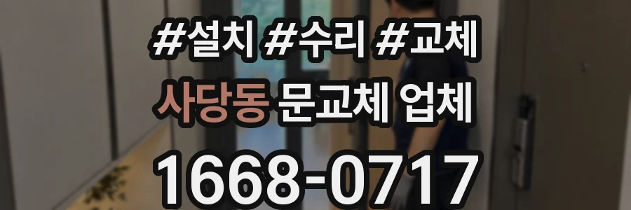 사당동 문교체 업체