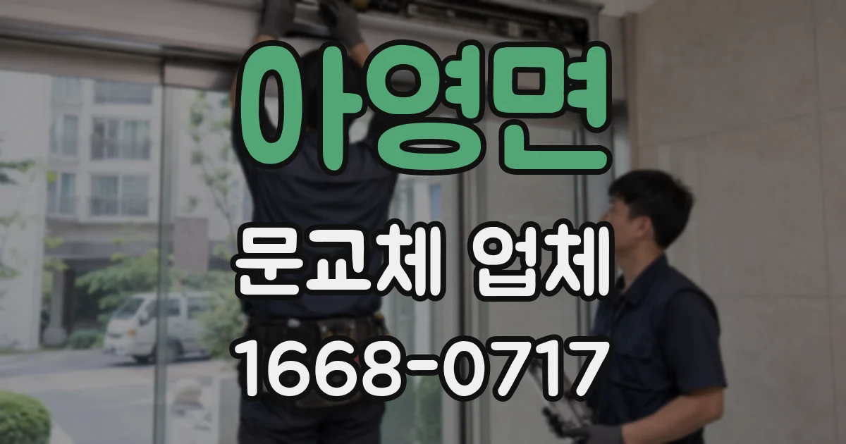 아영면 문교체 업체
