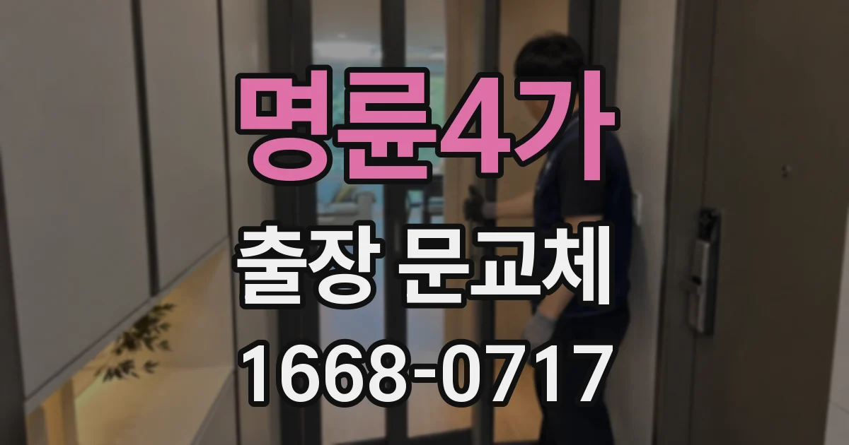 명륜4가 출장 문교체