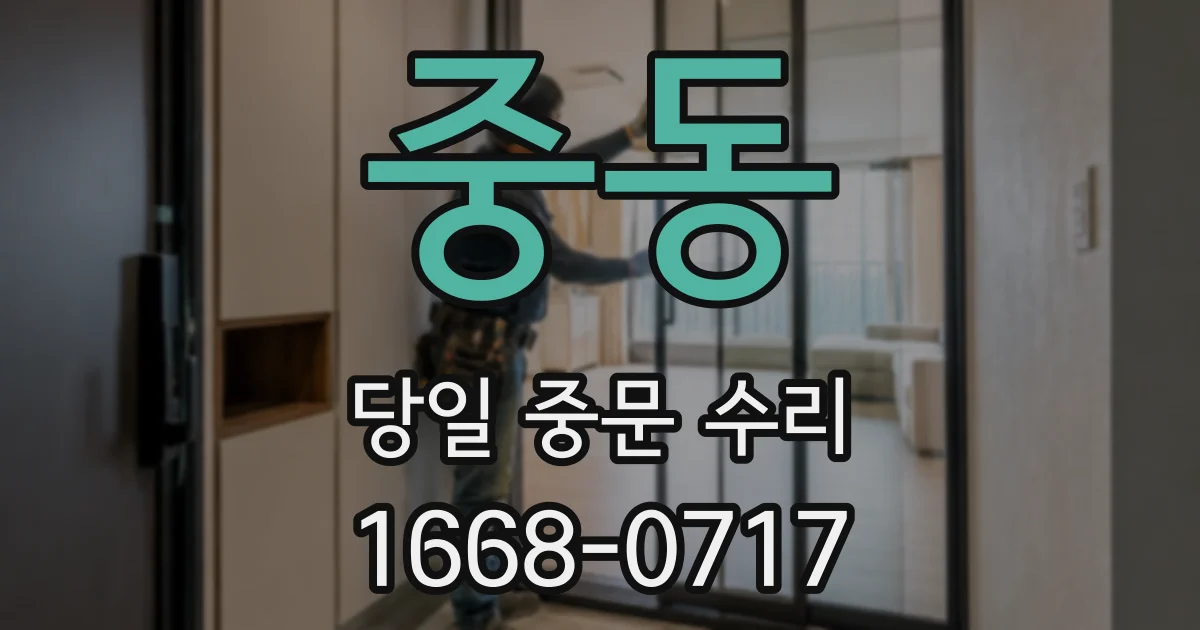 중동 당일 중문 수리