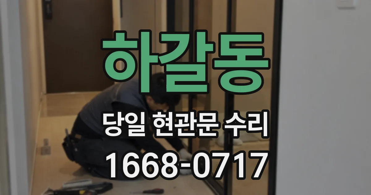 하갈동 당일 현관문 수리