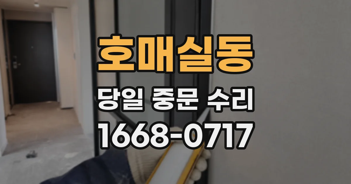 호매실동 당일 중문 수리