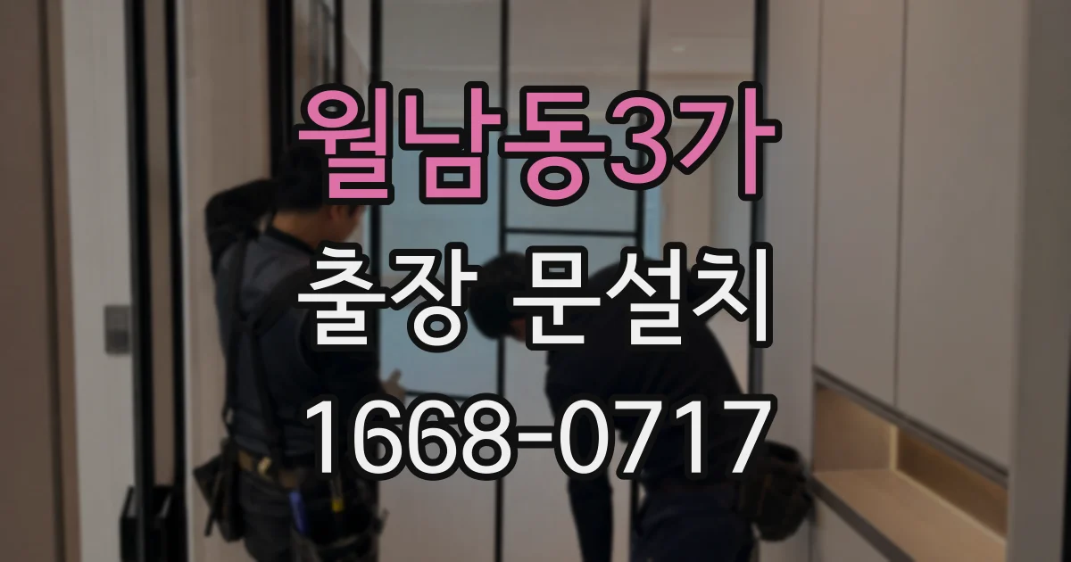 월남동3가 출장 문설치