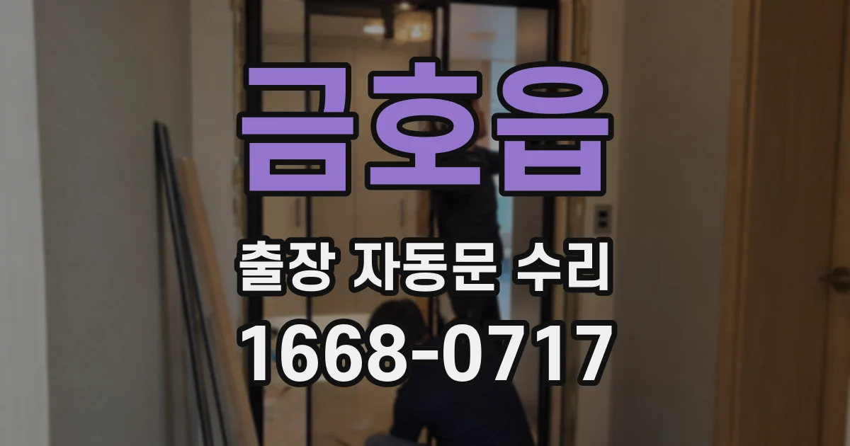 금호읍 출장 자동문 수리