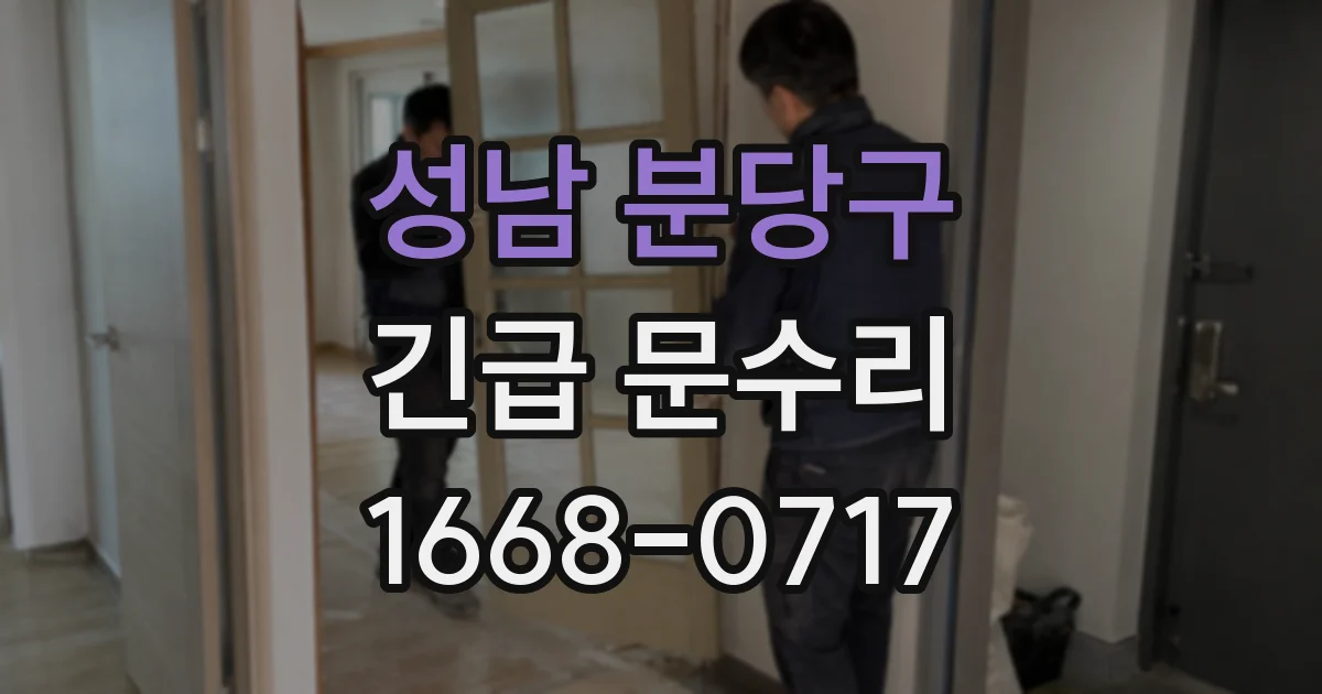 성남 분당구 긴급 문수리
