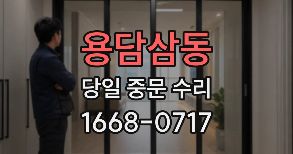 용담삼동 당일 중문 수리