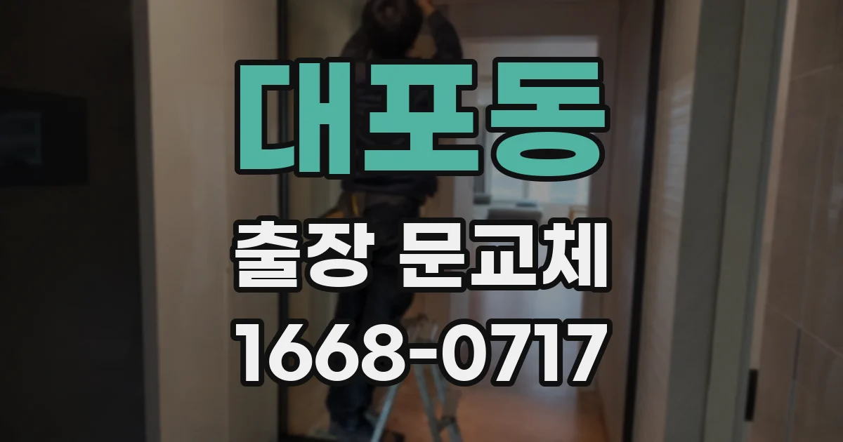 대포동 출장 문교체