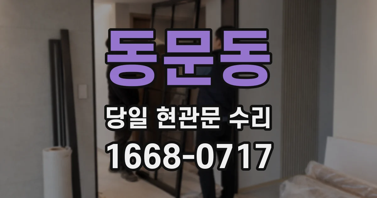 동문동 당일 현관문 수리
