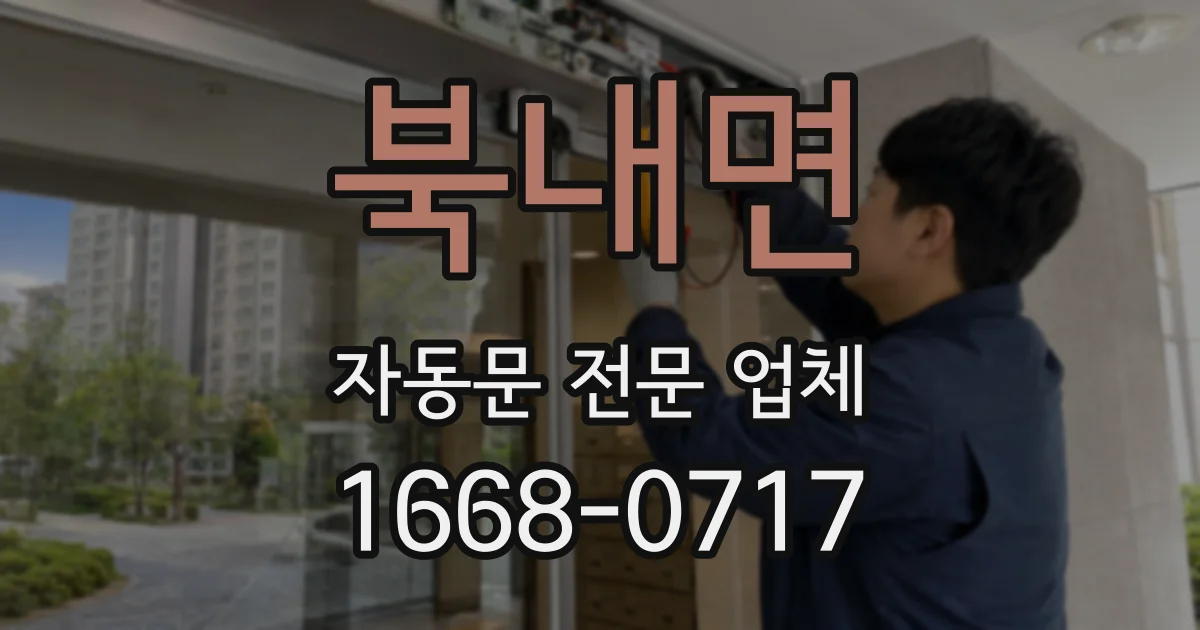 북내면 자동문 전문 업체