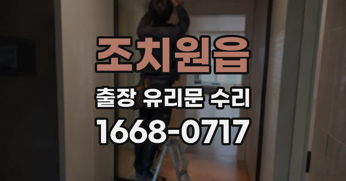 조치원읍 출장 유리문 수리
