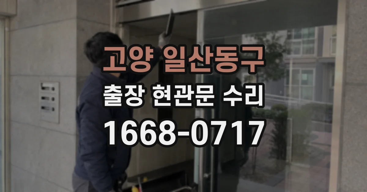 고양 일산동구 출장 현관문 수리