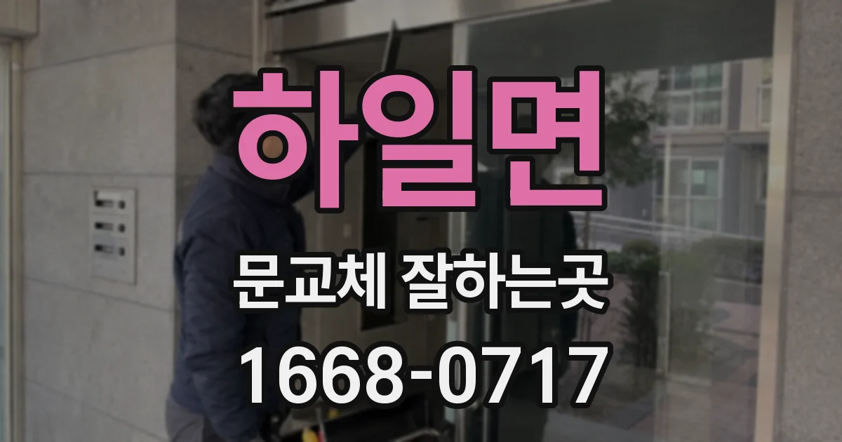 하일면 문교체 잘하는곳