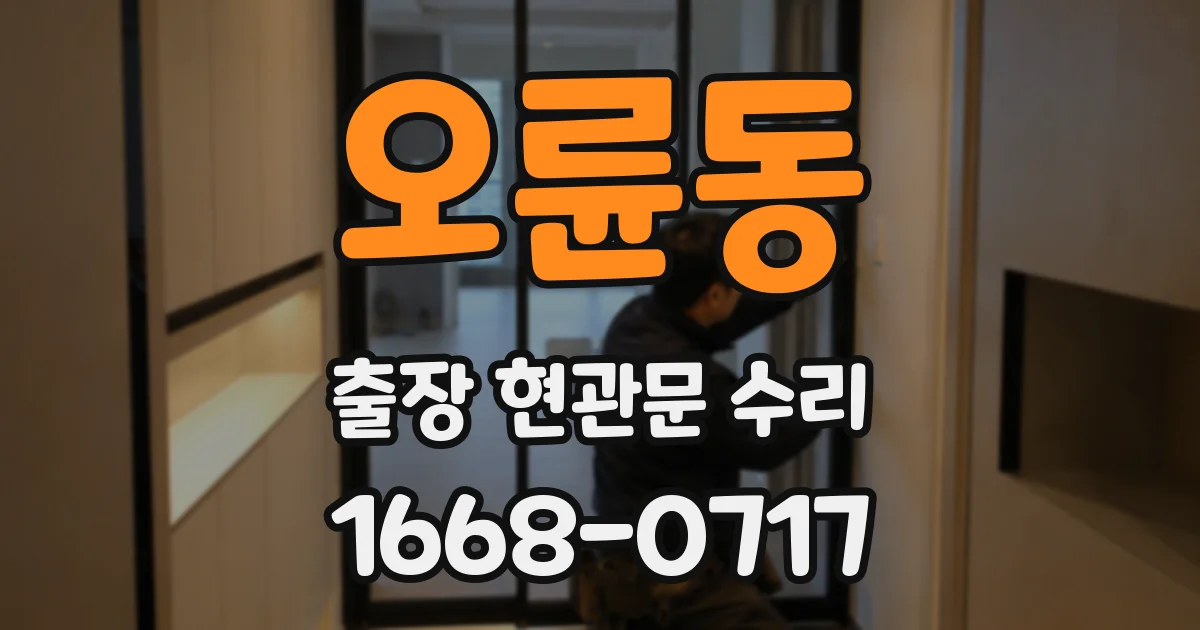 오륜동 출장 현관문 수리