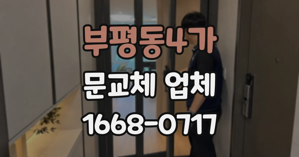 부평동4가 문교체 업체