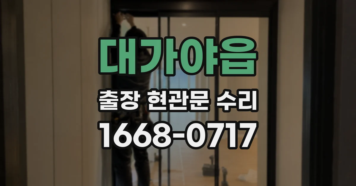 대가야읍 출장 현관문 수리