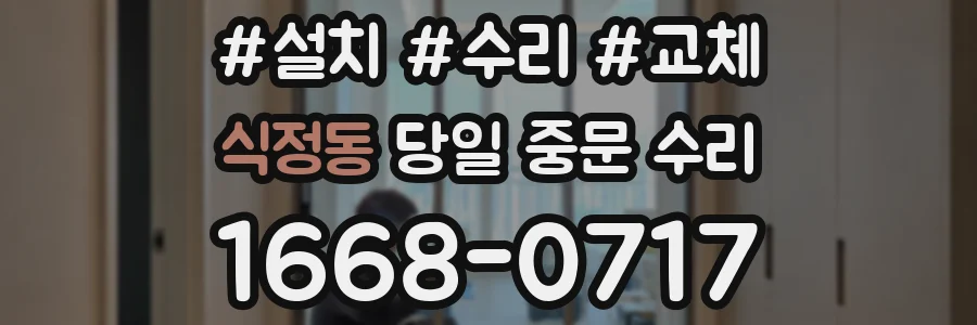 식정동 당일 중문 수리