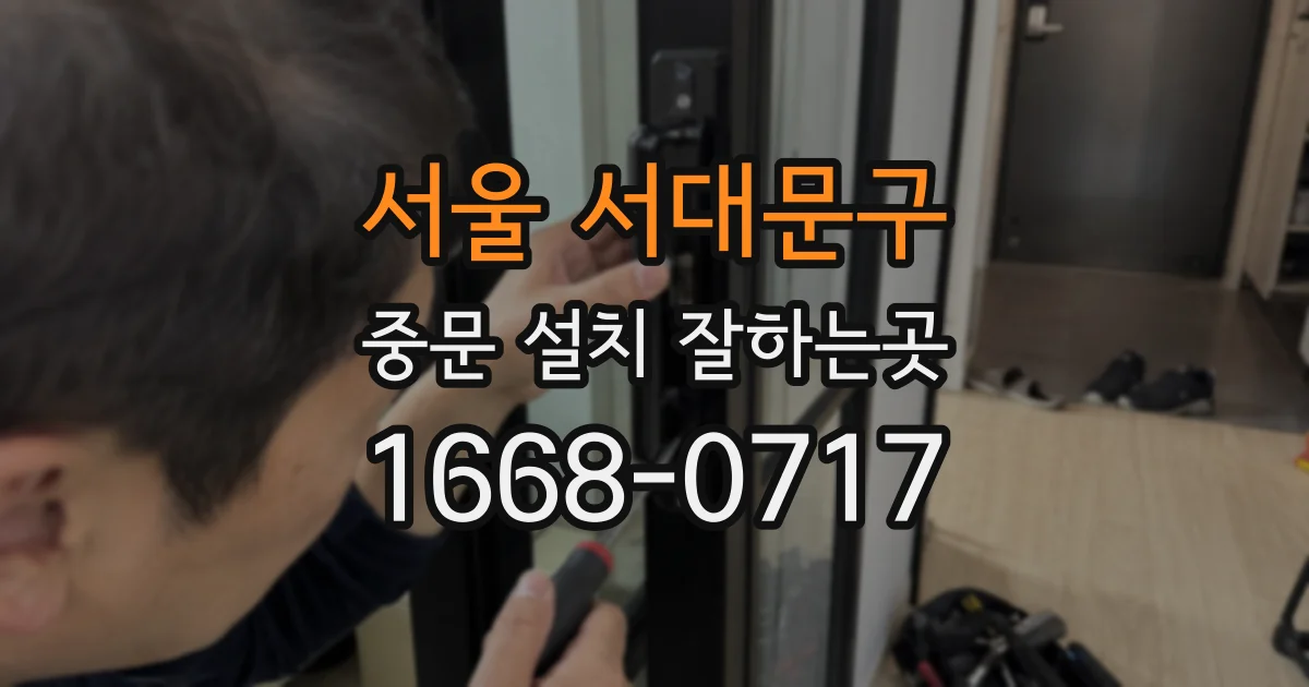 서울 서대문구 중문 설치 잘하는곳