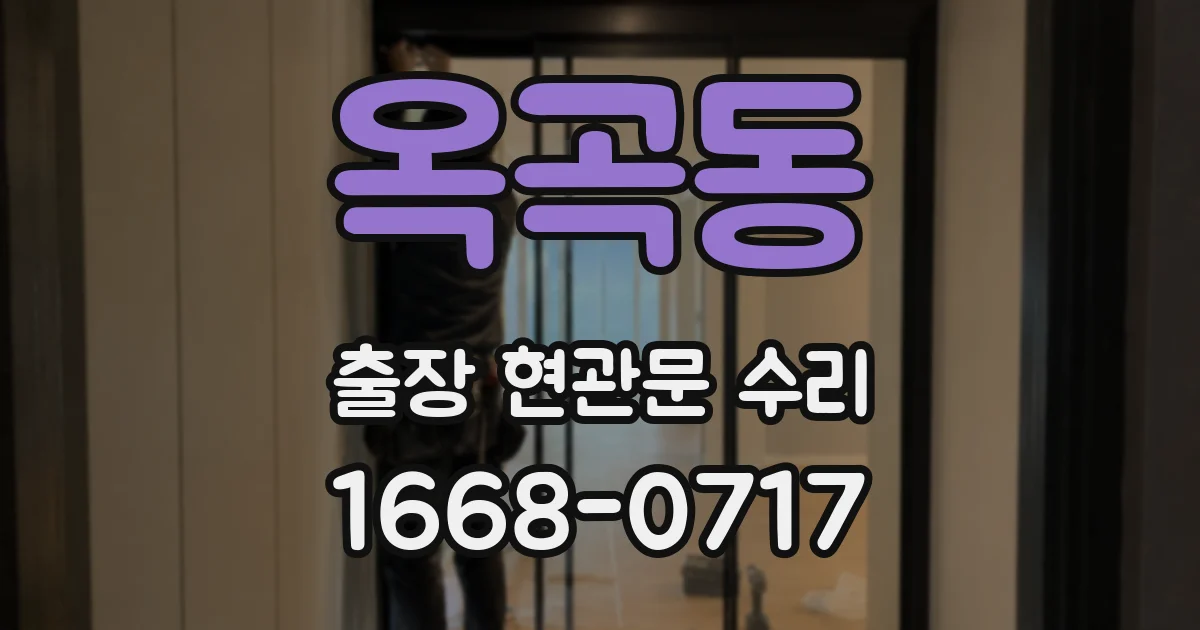 옥곡동 출장 현관문 수리