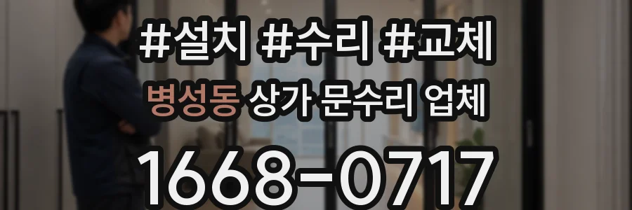 병성동 상가 문수리 업체