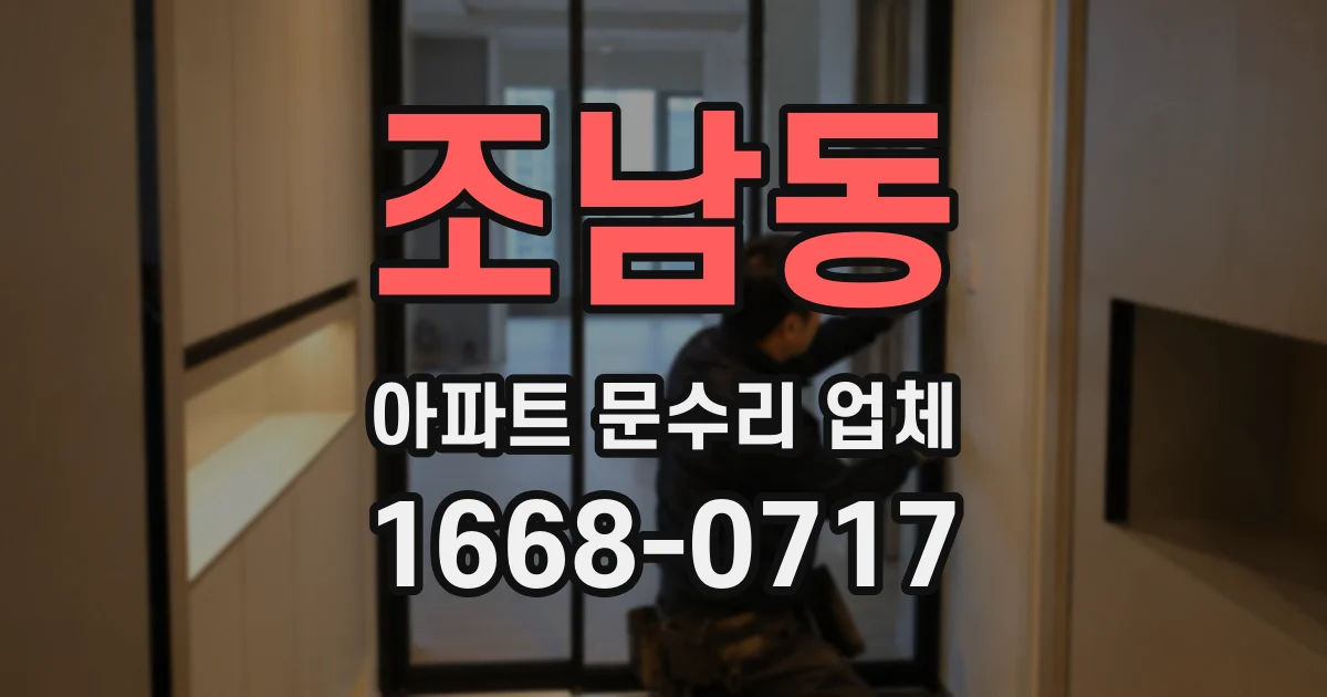 조남동 아파트 문수리 업체