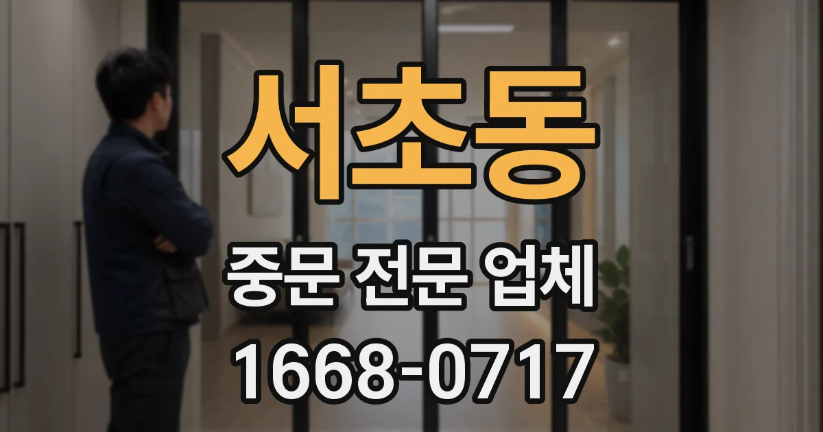 서초동 중문 전문 업체