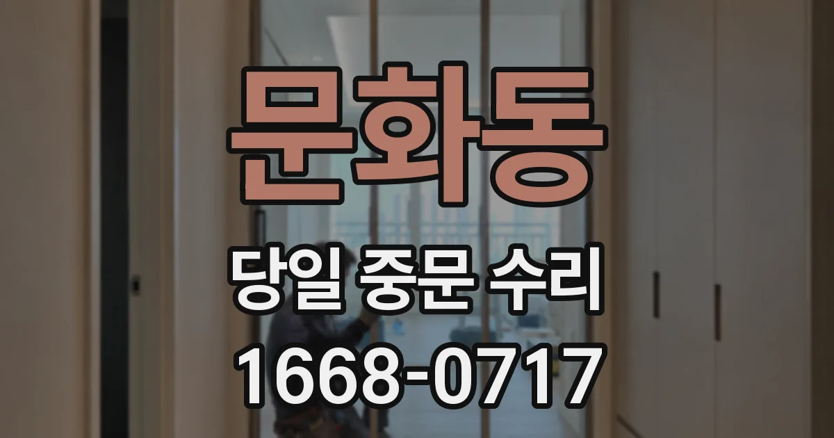 문화동 당일 중문 수리