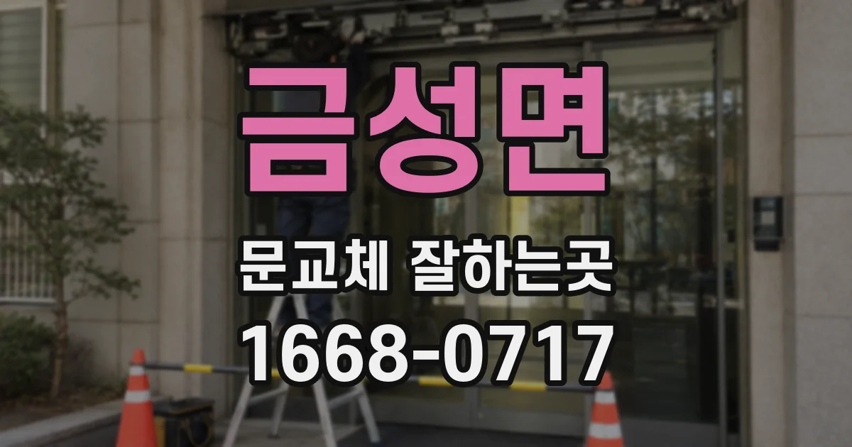 금성면 문교체 잘하는곳