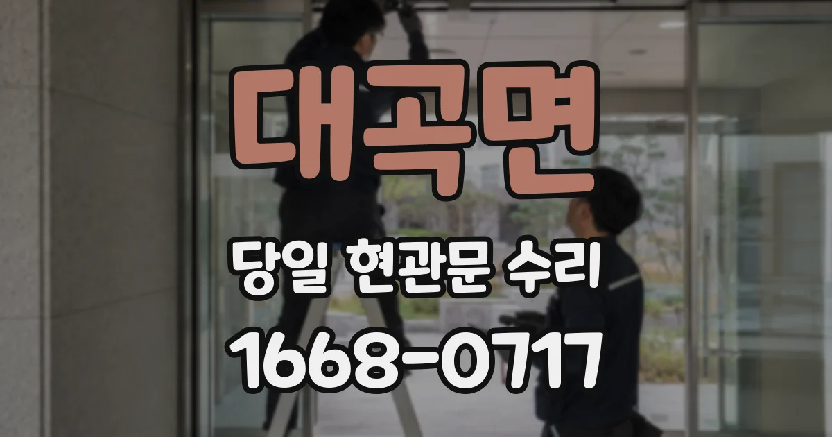 대곡면 당일 현관문 수리