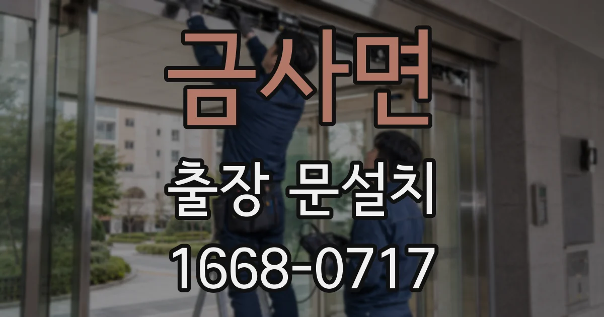 금사면 출장 문설치