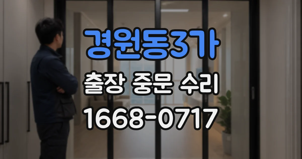 경원동3가 출장 중문 수리
