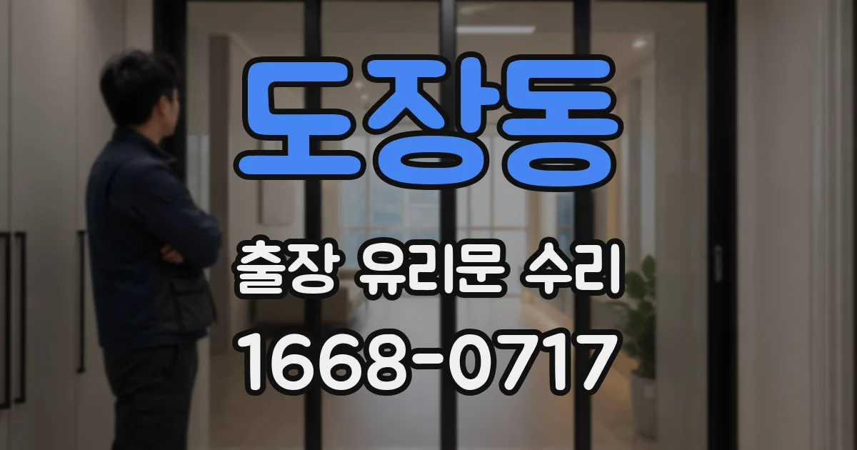 도장동 출장 유리문 수리
