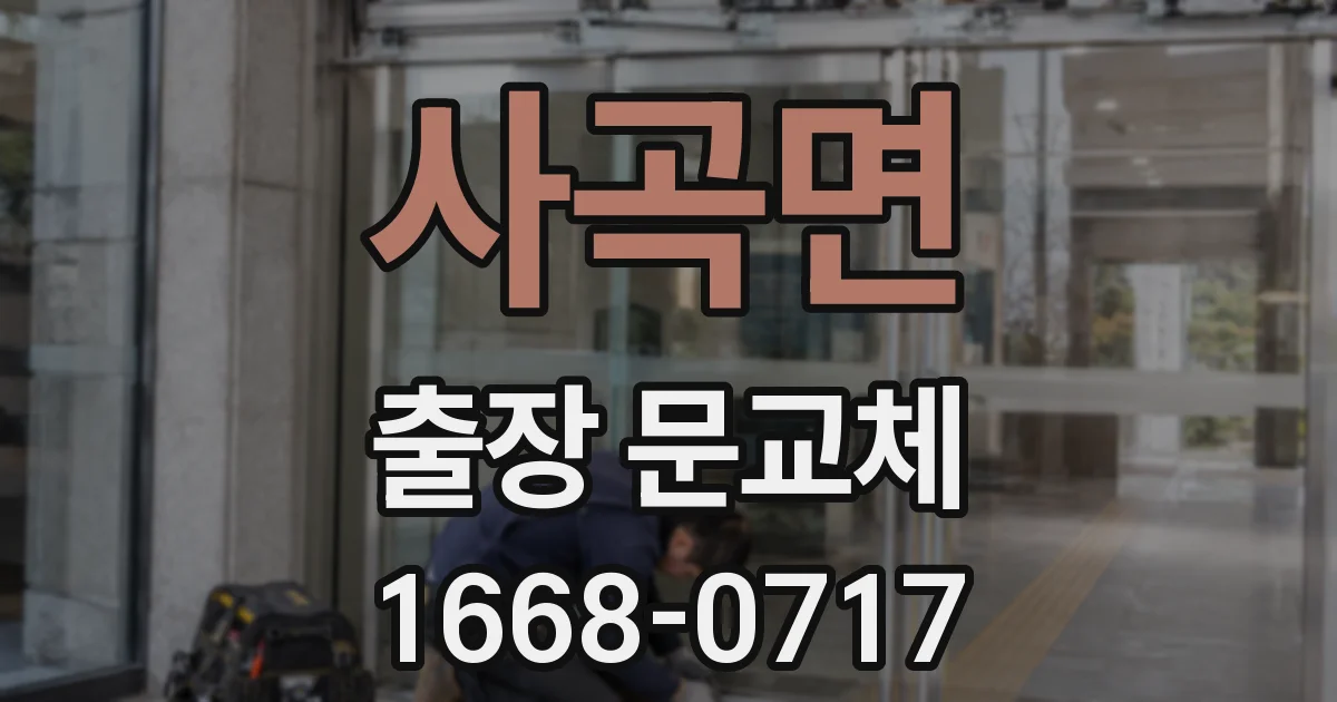 사곡면 출장 문교체