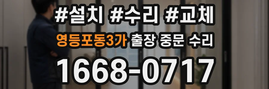 영등포동3가 출장 중문 수리