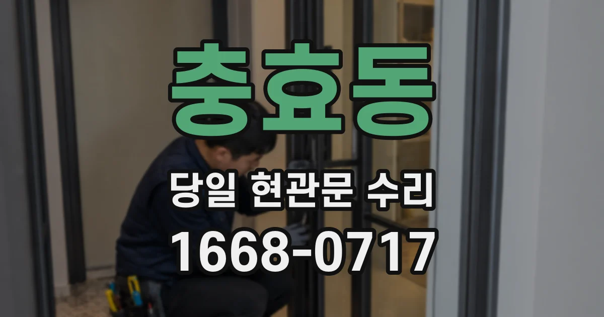 충효동 당일 현관문 수리