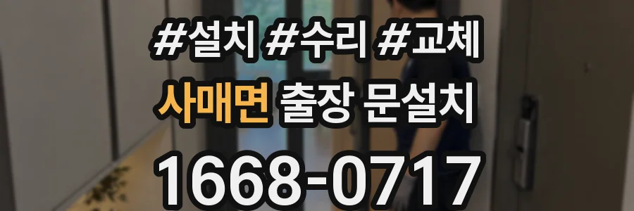 사매면 출장 문설치