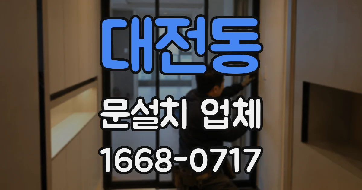 대전동 문설치 업체